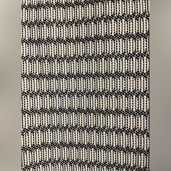 H&M Black and White Abstract Print Striped Color-block Light-weight Coat 2 - Picture 12 of 13